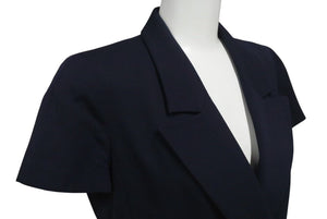 Very Good Condition CHANEL 96C Cropped Double Breasted Jacket P06257V03888 Wool Navy Size 36 Used 4c070827