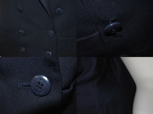 Very Good Condition CHANEL 96C Cropped Double Breasted Jacket P06257V03888 Wool Navy Size 36 Used 4c070827