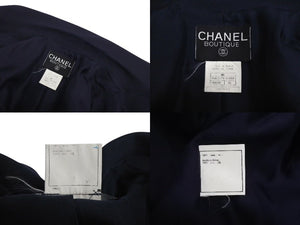 Very Good Condition CHANEL 96C Cropped Double Breasted Jacket P06257V03888 Wool Navy Size 36 Used 4c070827
