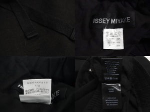 ISSEY MIYAKE イッセイミヤケ パンツ ME61FF213 ブラック 黒 テンセル リネン サイズ1-2 美品 中古 4c070830