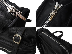 CHROME HEARTS クロムハーツ タイニー ソフトショルダーバッグ ダガージップ クロスボール ブラック シルバー925 レザー 美品 中古 4c070836