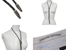 画像をギャラリービューアに読み込む, CHROME HEARTS クロムハーツ ボロ タイニークラシック オーバルループタイ パヴェダイヤ 重量約52.6g 全長約109cm 美品 中古 4c070838