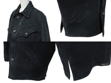 画像をギャラリービューアに読み込む, 極美品 CHROME HEARTS クロムハーツ ハンティングジャケット サイズM クローボタン ブラック系 ヌバック シルバー925 中古 4c070841