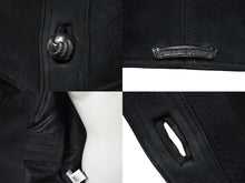 画像をギャラリービューアに読み込む, 極美品 CHROME HEARTS クロムハーツ ハンティングジャケット サイズM クローボタン ブラック系 ヌバック シルバー925 中古 4c070841