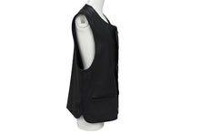 画像をギャラリービューアに読み込む, CHROME HEARTS クロムハーツ BSフレアボタン インペリアル レザーベスト サイズM ブラック シルバー925 カーフレザー 美品 中古 4c070842