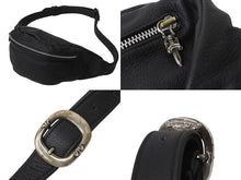 画像をギャラリービューアに読み込む, CHROME HEARTS クロムハーツ プレーンスナットパック #3 ボディバッグ ダガージップ ブラック レザー シルバー925 美品 中古 4c070843