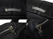 画像をギャラリービューアに読み込む, CHROME HEARTS クロムハーツ プレーンスナットパック #3 ボディバッグ ダガージップ ブラック レザー シルバー925 美品 中古 4c070843