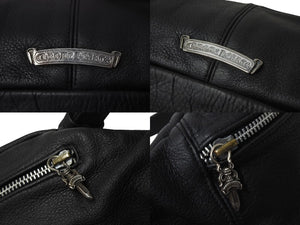 CHROME HEARTS クロムハーツ プレーンスナットパック #3 ボディバッグ ダガージップ ブラック レザー シルバー925 美品 中古 4c070843