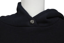 Load image into Gallery viewer, CHROME HEARTS クロムハーツ パーカー フーディ レザーパッチ シルバ−925 ブラック サイズM 美品 中古 4c070848