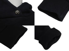 Load image into Gallery viewer, CHROME HEARTS クロムハーツ パーカー フーディ レザーパッチ シルバ−925 ブラック サイズM 美品 中古 4c070848