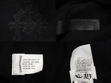 Load image into Gallery viewer, CHROME HEARTS クロムハーツ パーカー フーディ レザーパッチ シルバ−925 ブラック サイズM 美品 中古 4c070848