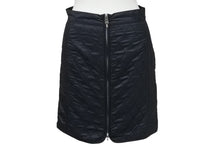 画像をギャラリービューアに読み込む, CHROME HEARTS クロムハーツ ダブルジップ キルティング クロスパッチ ナイロンスカート サイズS ダガージップ ブラック 美品 中古 4c070850