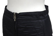 画像をギャラリービューアに読み込む, CHROME HEARTS クロムハーツ ダブルジップ キルティング クロスパッチ ナイロンスカート サイズS ダガージップ ブラック 美品 中古 4c070850