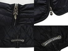 画像をギャラリービューアに読み込む, CHROME HEARTS クロムハーツ ダブルジップ キルティング クロスパッチ ナイロンスカート サイズS ダガージップ ブラック 美品 中古 4c070850