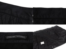 画像をギャラリービューアに読み込む, CHROME HEARTS クロムハーツ ダブルジップ キルティング クロスパッチ ナイロンスカート サイズS ダガージップ ブラック 美品 中古 4c070850