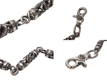 画像をギャラリービューアに読み込む, CHROME HEARTS クロムハーツ ケルティックローラーウォレットチェーン 1クリップ フローラルボール 9リンク 約239.1g 美品 中古 4c070852