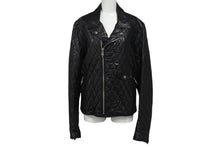 Load image into Gallery viewer, 極美品 CHROME HEARTS クロムハーツ クリティンレザー キルティングライダースジャケット サイズM JVP シルバ−925 中古 4c070853