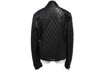 Load image into Gallery viewer, 極美品 CHROME HEARTS クロムハーツ クリティンレザー キルティングライダースジャケット サイズM JVP シルバ−925 中古 4c070853