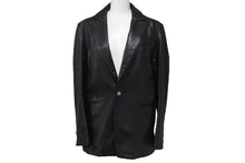 画像をギャラリービューアに読み込む, CHROME HEARTS クロムハーツ 1Bクロスボール テーラード レザージャケット サイズM ブラック レザー シルバー925 美品 中古 4c070870