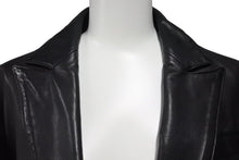 画像をギャラリービューアに読み込む, CHROME HEARTS クロムハーツ 1Bクロスボール テーラード レザージャケット サイズM ブラック レザー シルバー925 美品 中古 4c070870