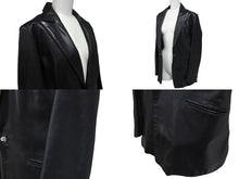 画像をギャラリービューアに読み込む, CHROME HEARTS クロムハーツ 1Bクロスボール テーラード レザージャケット サイズM ブラック レザー シルバー925 美品 中古 4c070870