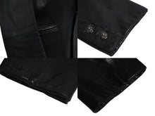 画像をギャラリービューアに読み込む, CHROME HEARTS クロムハーツ 1Bクロスボール テーラード レザージャケット サイズM ブラック レザー シルバー925 美品 中古 4c070870