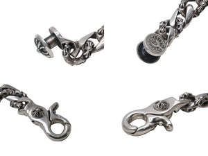 CHROME HEARTS クロムハーツ ファンシーリンククリップ ブレスレット 13リンク 約131.2g 腕周り約17cm シルバー925 美品 中古 4c070871