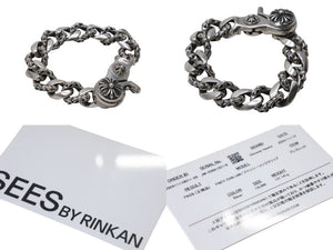 CHROME HEARTS クロムハーツ ファンシーリンククリップ ブレスレット 13リンク 約131.2g 腕周り約17cm シルバー925 美品 中古 4c070871