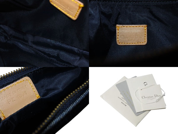 Christian Dior Saddle Pouch Accessory Pouch Blue Denim SLO44012 Gold Hardware Good Condition Used 4c070876