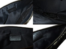 画像をギャラリービューアに読み込む, Christian Dior クリスチャンディオール トロッター サドルポーチ ロゴ アクセサリーポーチ 総柄 ブラック シルバー金具 MC1013 美品 中古 4c070880