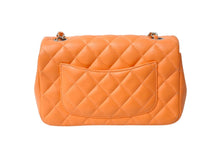 画像をギャラリービューアに読み込む, 極美品 CHANEL シャネル 横長 20cm ショルダーバッグ A69900 31番台 ミニマトラッセショルダーチェーン オレンジ ラムスキン 中古 4c070888