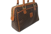 Load image into Gallery viewer, CELINE セリーヌ マカダム ハンドバッグ ブラウン レザー イタリア MC96 美品 中古 4c070895