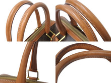 Load image into Gallery viewer, CELINE セリーヌ マカダム ハンドバッグ ブラウン レザー イタリア MC96 美品 中古 4c070895