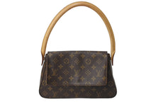 画像をギャラリービューアに読み込む, LOUIS VUITTON ルイヴィトン モノグラム ミニルーピング ショルダーバッグ M51147 PVC レザー ブラウン 美品 中古 4c070900