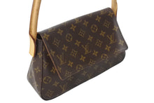 画像をギャラリービューアに読み込む, LOUIS VUITTON ルイヴィトン モノグラム ミニルーピング ショルダーバッグ M51147 PVC レザー ブラウン 美品 中古 4c070900