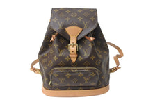 Load image into Gallery viewer, LOUIS VUITTON ルイヴィトン モンスリMM バックパック リュック M51136 PVC レザー ブラウン ゴールド金具 良品 中古 4c070912