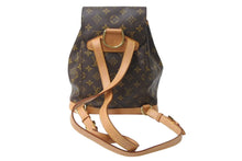 Load image into Gallery viewer, LOUIS VUITTON ルイヴィトン モンスリMM バックパック リュック M51136 PVC レザー ブラウン ゴールド金具 良品 中古 4c070912