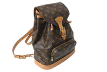 Load image into Gallery viewer, LOUIS VUITTON ルイヴィトン モンスリMM バックパック リュック M51136 PVC レザー ブラウン ゴールド金具 良品 中古 4c070912