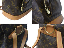 Load image into Gallery viewer, LOUIS VUITTON ルイヴィトン モンスリMM バックパック リュック M51136 PVC レザー ブラウン ゴールド金具 良品 中古 4c070912