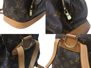 LOUIS VUITTON ルイヴィトン モンスリMM バックパック リュック M51136 PVC レザー ブラウン ゴールド金具 良品 中古 4c070912