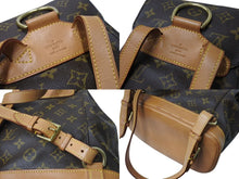 Load image into Gallery viewer, LOUIS VUITTON ルイヴィトン モンスリMM バックパック リュック M51136 PVC レザー ブラウン ゴールド金具 良品 中古 4c070912