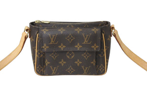 LOUIS VUITTON ルイヴィトン ショルダーバッグ M51165 ヴィバシテPM ブラウン モノグラム ゴールド金具 美品 中古 4c070913