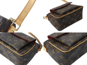 LOUIS VUITTON ルイヴィトン ショルダーバッグ M51165 ヴィバシテPM ブラウン モノグラム ゴールド金具 美品 中古 4c070913