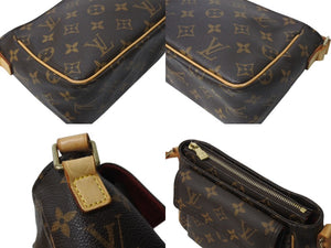 LOUIS VUITTON ルイヴィトン ショルダーバッグ M51165 ヴィバシテPM ブラウン モノグラム ゴールド金具 美品 中古 4c070913