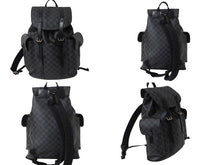 Load image into Gallery viewer, LOUIS VUITTON ルイヴィトン リュック デイパック クリストファー MM ダミエグラフィット N41379 シルバー金具 美品 中古 4c070929