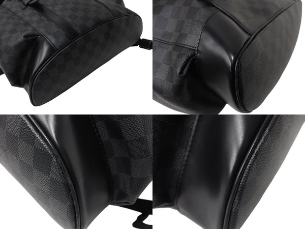 LOUIS VUITTON Rucksack Daypack Christopher MM Damier Graphite N41379 Silver hardware Good Condition Used 4c070929
