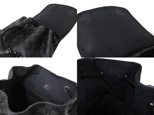LOUIS VUITTON Rucksack Daypack Christopher MM Damier Graphite N41379 Silver hardware Good Condition Used 4c070929