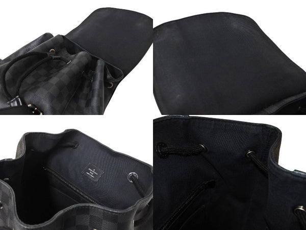 LOUIS VUITTON Rucksack Daypack Christopher MM Damier Graphite N41379 Silver hardware Good Condition Used 4c070929
