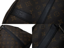 画像をギャラリービューアに読み込む, LOUIS VUITTON ルイヴィトン キーポルバンドリエール55 ボストンバッグ M56714 モノグラムマカサー ブラック 美品 中古 4c070930