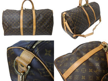 Load image into Gallery viewer, LOUIS VUITTON ルイヴィトン キーポルバンドリエール55 ボストンバッグ M41414 モノグラム PVC レザー ブラウン 美品 中古 4c070931